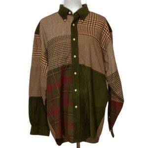Vintage Tommy Hilfiger Shirt Men’s Size Large Mutli-Color Flannel Long Sleeve